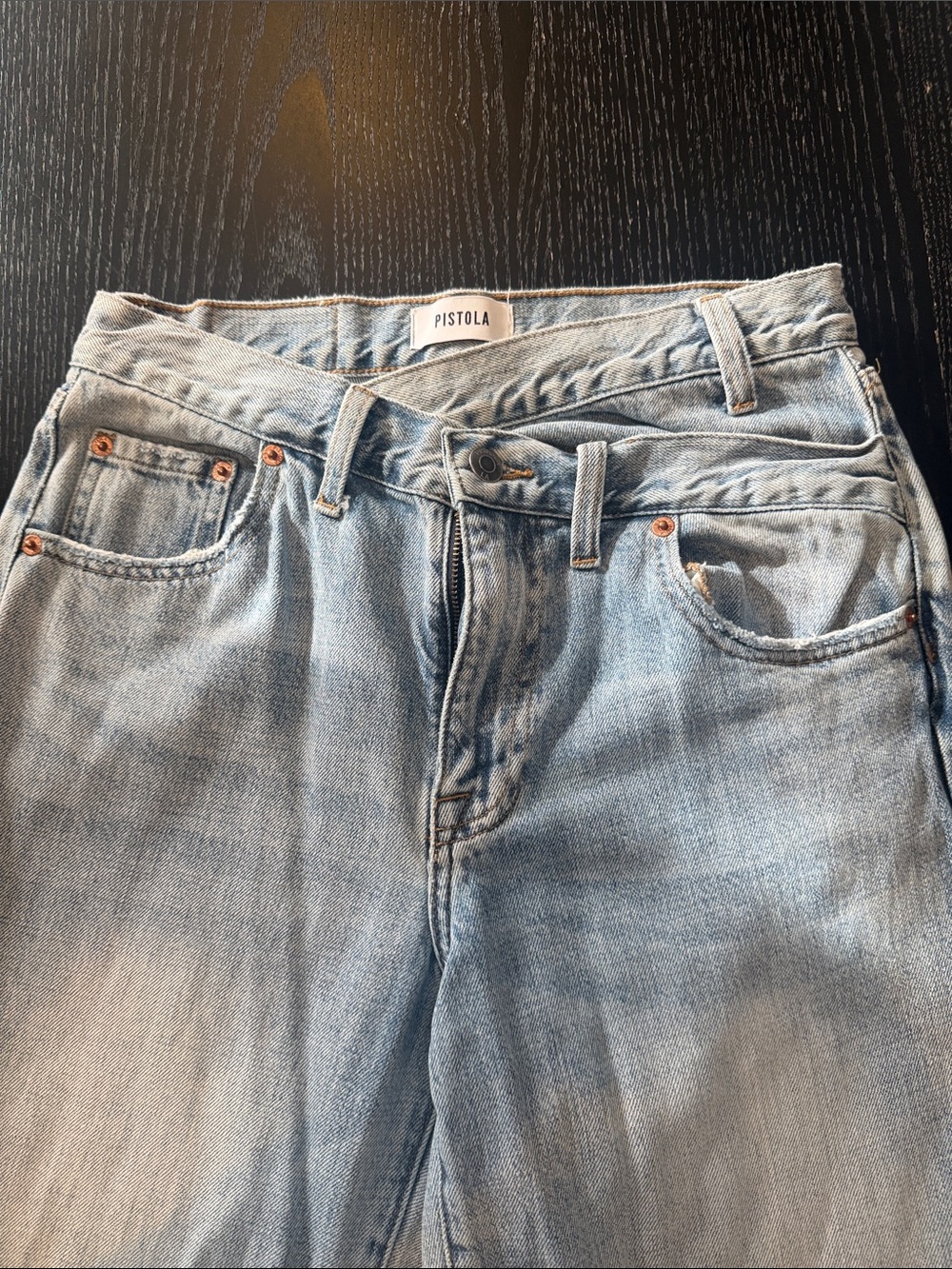 pistola women's  Washed Blue Relaxed Jeans